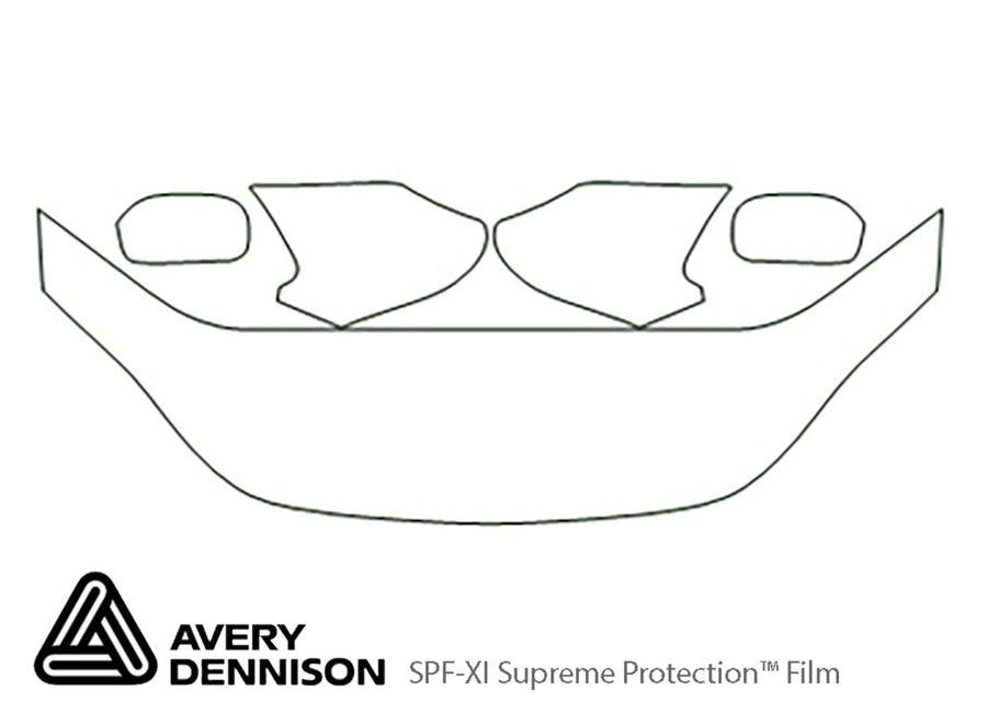 el Avery Dennison Clear Bra Hood Precut PPF Diagram