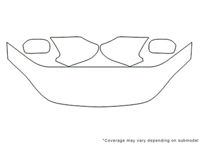el 3M Clear Bra Hood Precut PPF Diagram