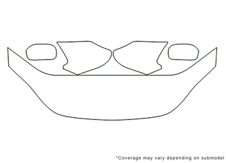 el Avery Dennison Clear Bra Hood Precut PPF Diagram