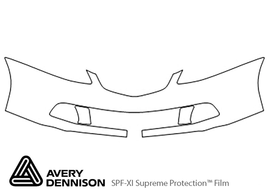 el Avery Dennison Clear Bra Bumper Precut PPF Diagram