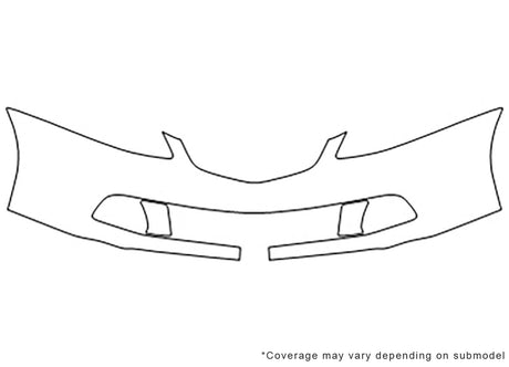 el 3M Clear Bra Bumper Precut PPF Diagram