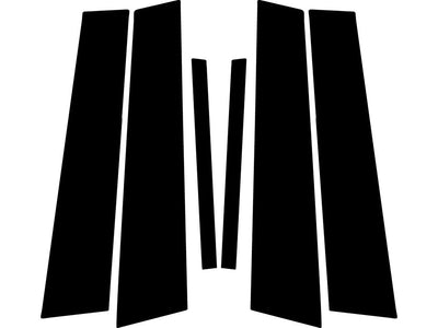 acura ilx 2013-2021 Brushed Aluminum Black Pillar Trim Diagram
