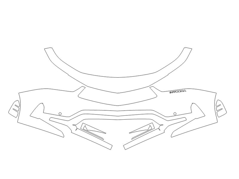 integra 3M Clear Bra Bumper Precut PPF Diagram