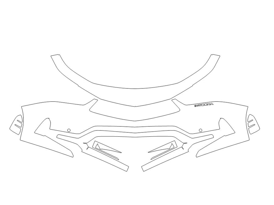 integra 3M Clear Bra Bumper Precut PPF Diagram