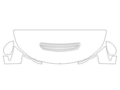 integra 3M Clear Bra Hood Precut PPF Diagram