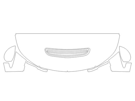 integra Avery Dennison Clear Bra Hood Precut PPF Diagram