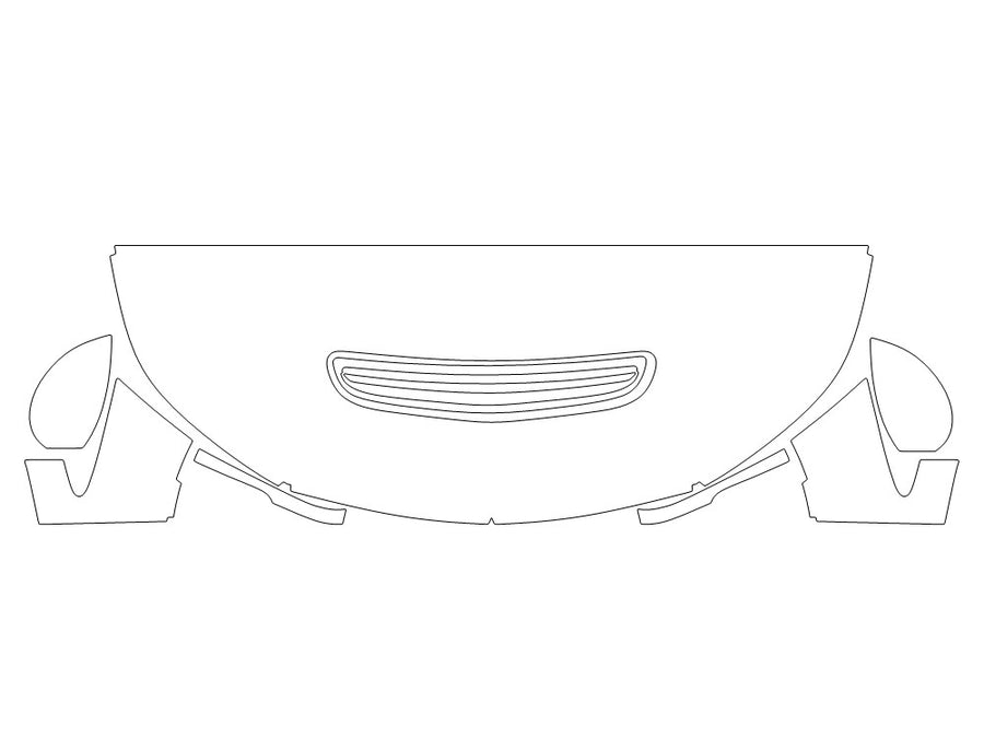 integra Avery Dennison Clear Bra Hood Precut PPF Diagram