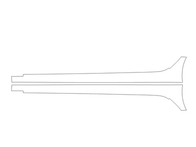integra 3M Clear Bra Door Cup Precut PPF Diagram