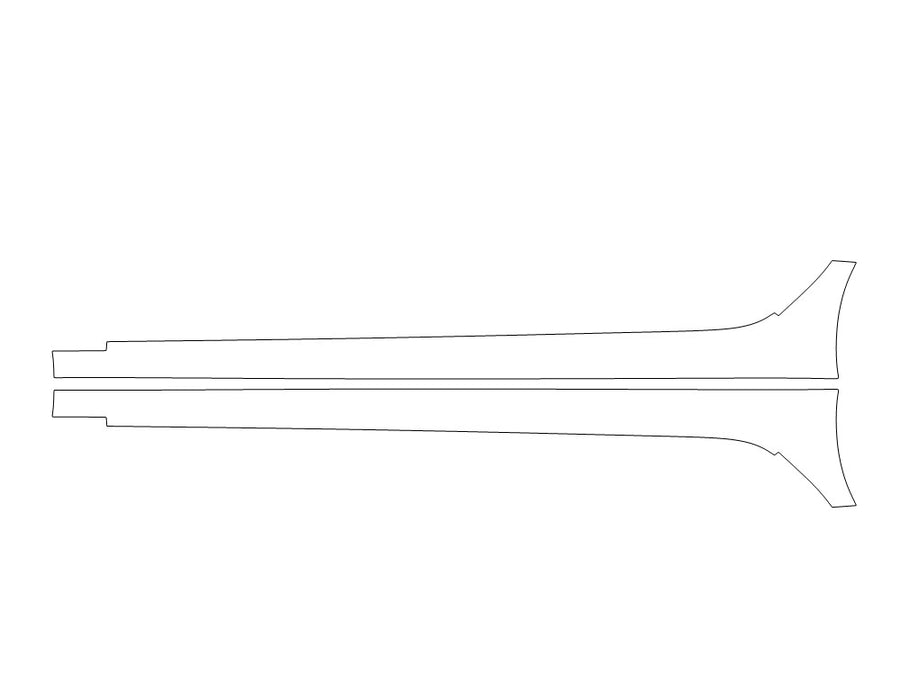 integra Avery Dennison Clear Bra Door Cup Precut PPF Diagram