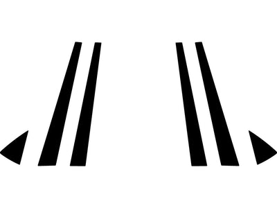 acura legend 1991-1995 (sedan) Gloss Black Pillar Trim