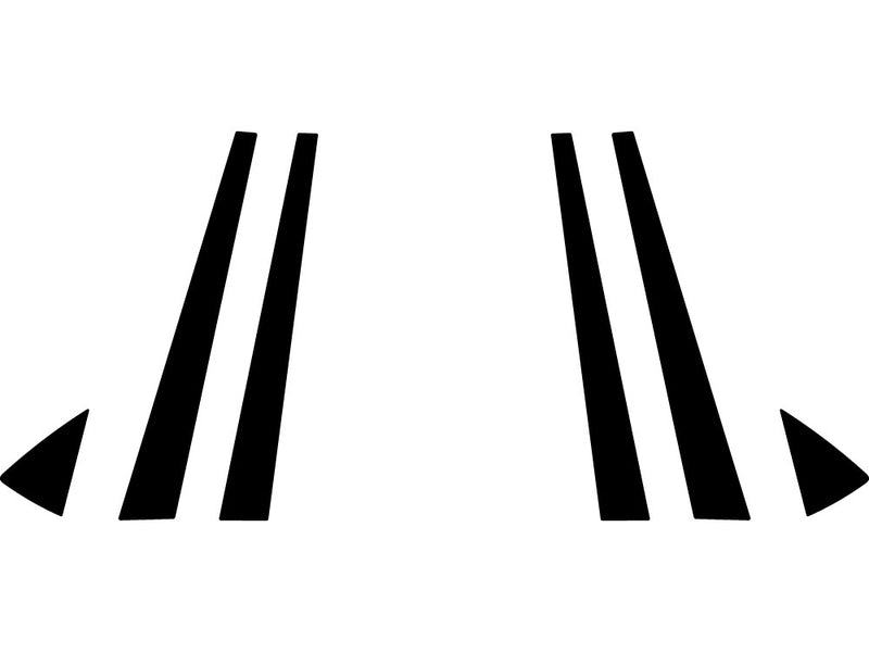 acura legend 1991-1995 (sedan) Matte Black Pillar Trim Diagram