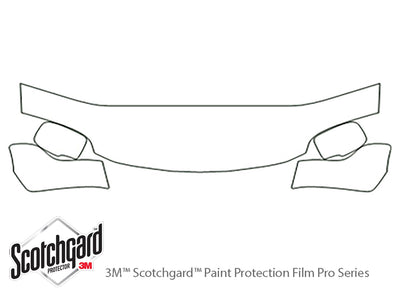mdx 3M Clear Bra Hood Precut PPF Diagram