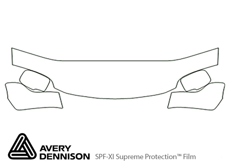 mdx Avery Dennison Clear Bra Hood Precut PPF Diagram