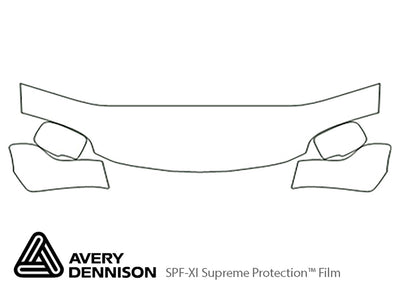 mdx Avery Dennison Clear Bra Hood Precut PPF Diagram