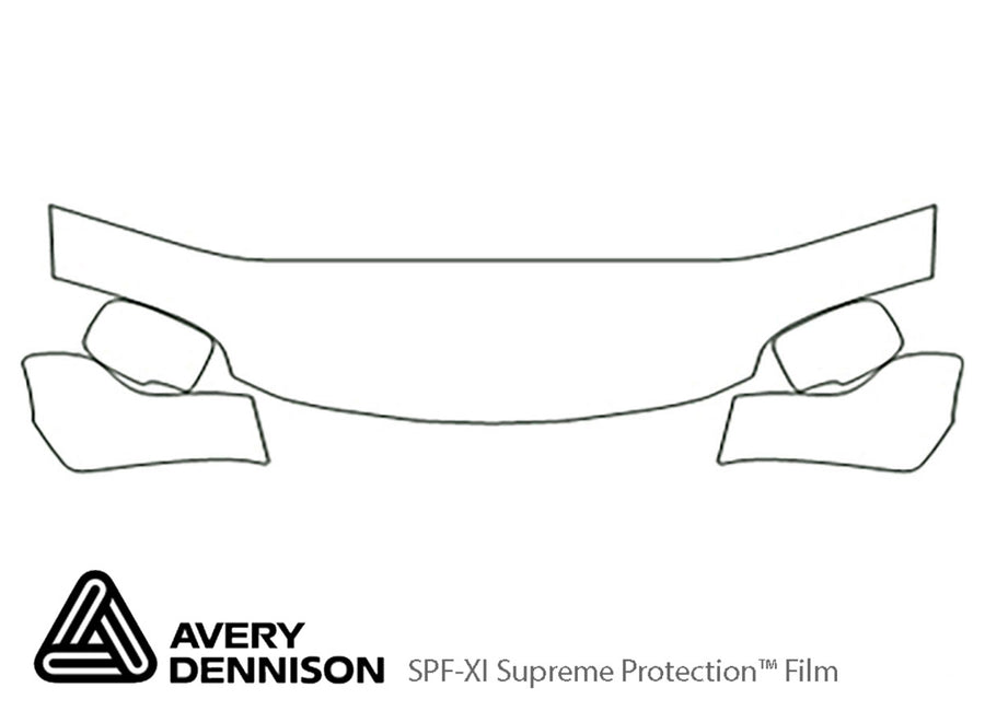 mdx Avery Dennison Clear Bra Hood Precut PPF Diagram