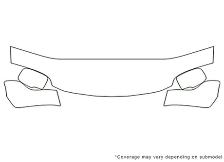 mdx Avery Dennison Clear Bra Hood Precut PPF Diagram