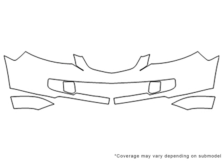 mdx Avery Dennison Clear Bra Bumper Precut PPF Diagram