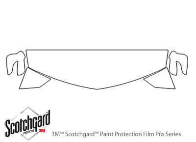 mdx 3M Clear Bra Hood Precut PPF Diagram