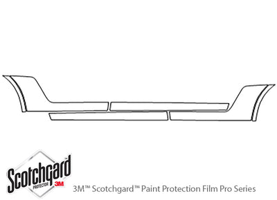 mdx 3M Clear Bra Door Cup Precut PPF Diagram