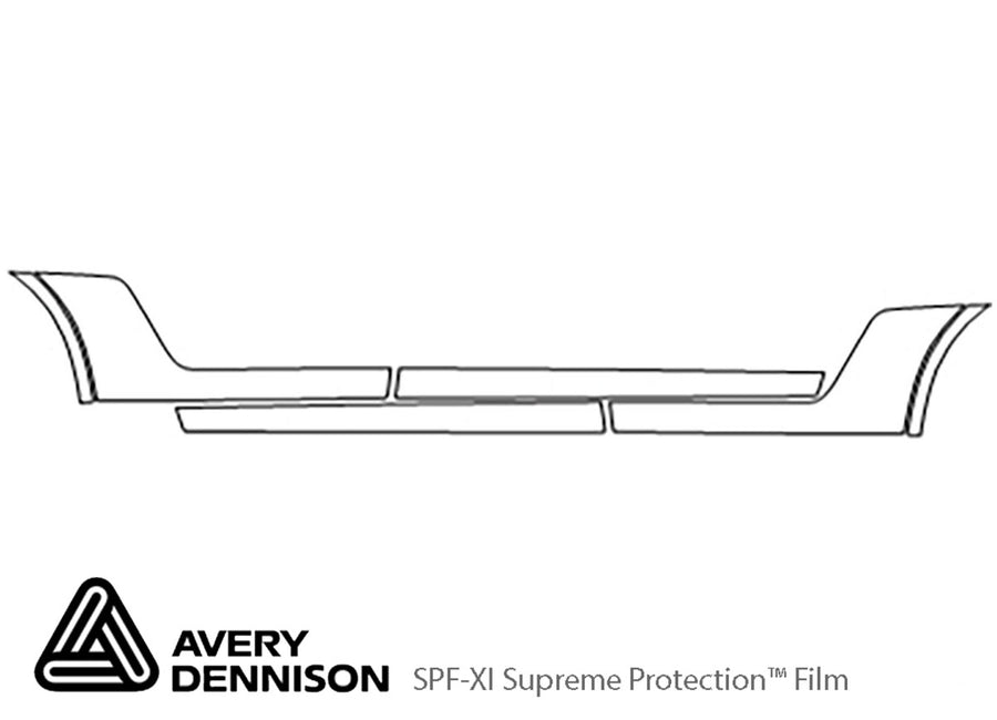 mdx Avery Dennison Clear Bra Door Cup Precut PPF Diagram