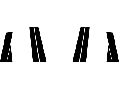 acura mdx 2007-2013 Brushed Aluminum Black Pillar Trim Diagram