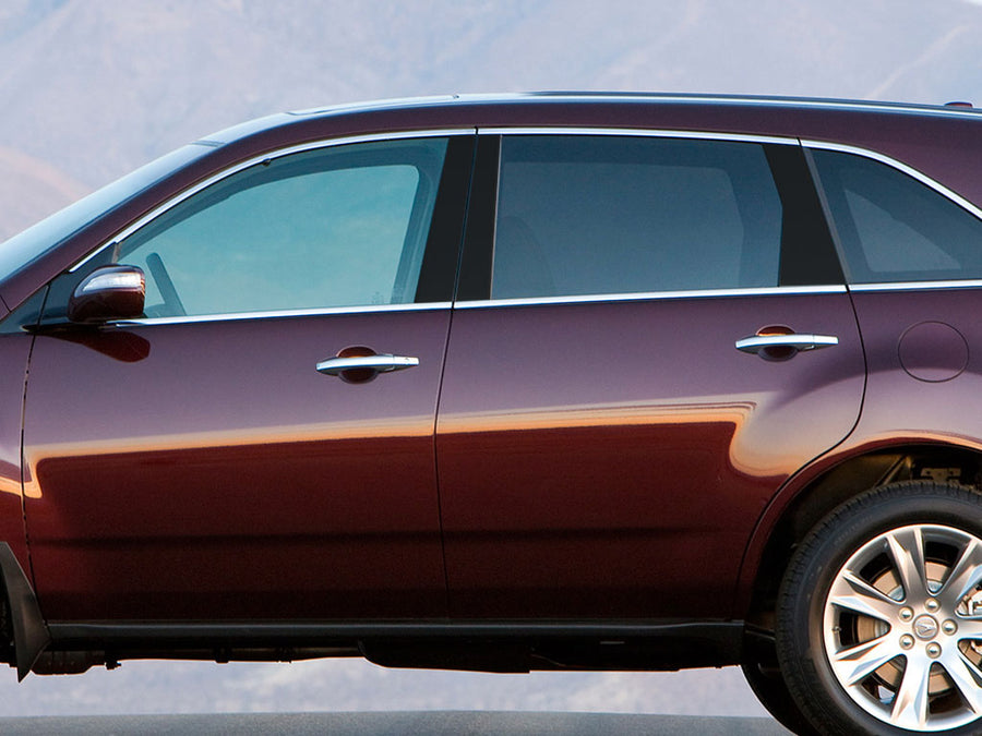 acura mdx 2007-2013 Matte Black Pillar Cover Diagram