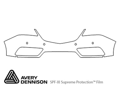 mdx Avery Dennison Clear Bra Bumper Precut PPF Diagram