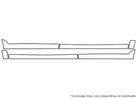 mdx 3M Clear Bra Door Cup Precut PPF Diagram