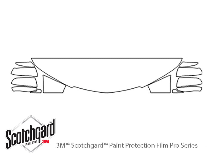 mdx 3M Clear Bra Hood Precut PPF Diagram