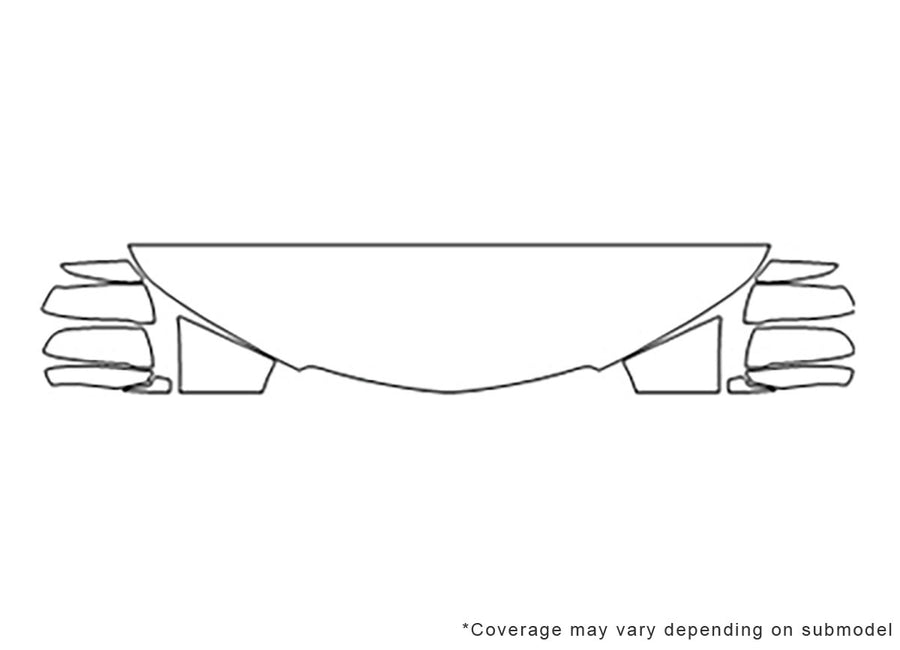 mdx 3M Clear Bra Hood Precut PPF Diagram