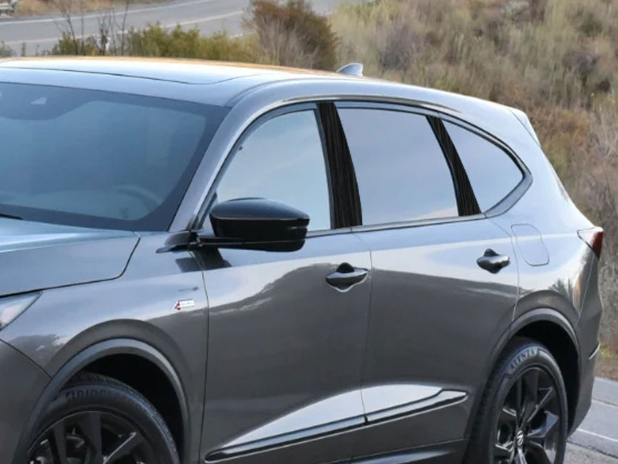 acura mdx 2022-2024 Brushed Aluminum Black Pillar Cover Diagram