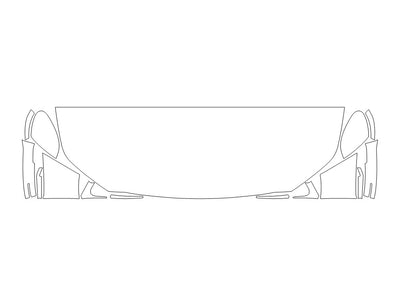 mdx 3M Clear Bra Hood Precut PPF Diagram