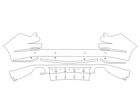 mdx 3M Clear Bra Door Cup Precut PPF Diagram