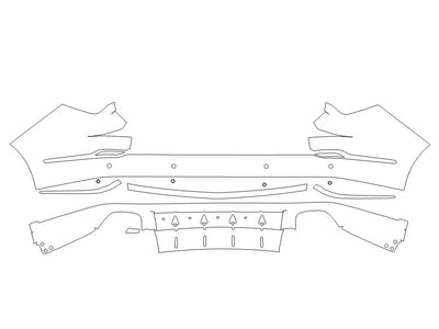 mdx Avery Dennison Clear Bra Door Cup Precut PPF Diagram