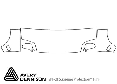 nsx Avery Dennison Clear Bra Hood Precut PPF Diagram