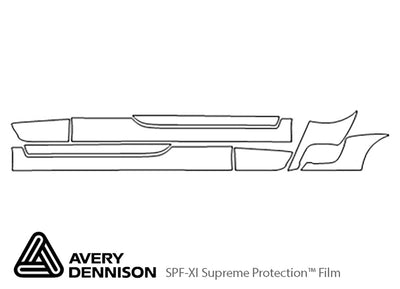 nsx Avery Dennison Clear Bra Door Cup Precut PPF Diagram