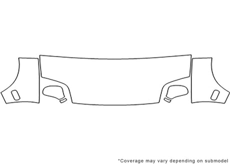 nsx Avery Dennison Clear Bra Hood Precut PPF Diagram