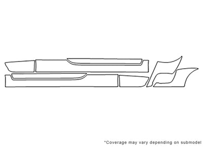 nsx Avery Dennison Clear Bra Door Cup Precut PPF Diagram