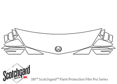nsx 3M Clear Bra Hood Precut PPF Diagram
