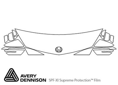 nsx Avery Dennison Clear Bra Hood Precut PPF Diagram