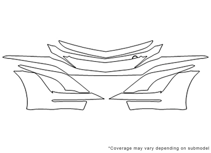 nsx 3M Clear Bra Bumper Precut PPF Diagram