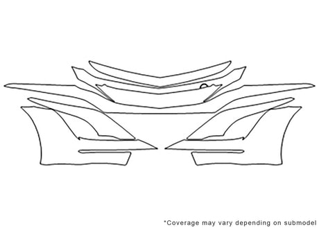 nsx Avery Dennison Clear Bra Bumper Precut PPF Diagram