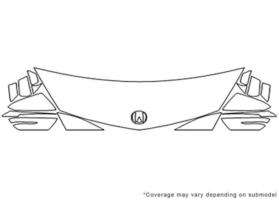 nsx 3M Clear Bra Hood Precut PPF Diagram