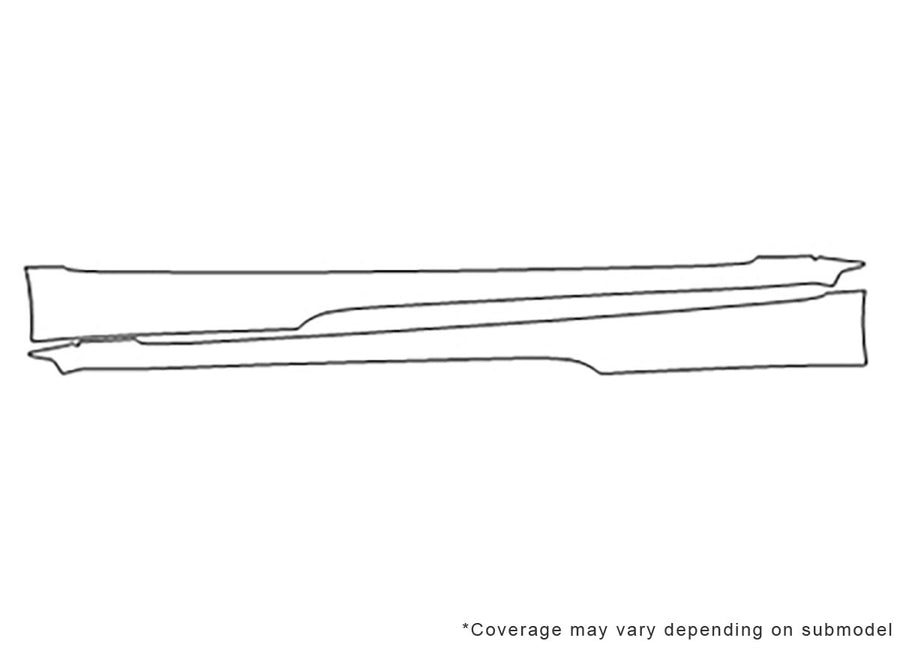 nsx 3M Clear Bra Door Cup Precut PPF Diagram