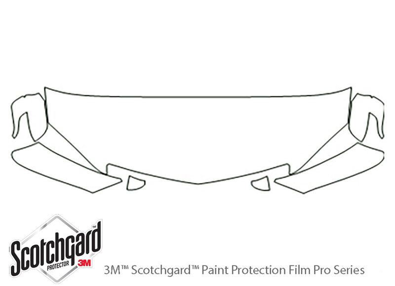 rdx 3M Clear Bra Hood Precut PPF Diagram