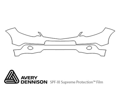 rdx Avery Dennison Clear Bra Bumper Precut PPF Diagram
