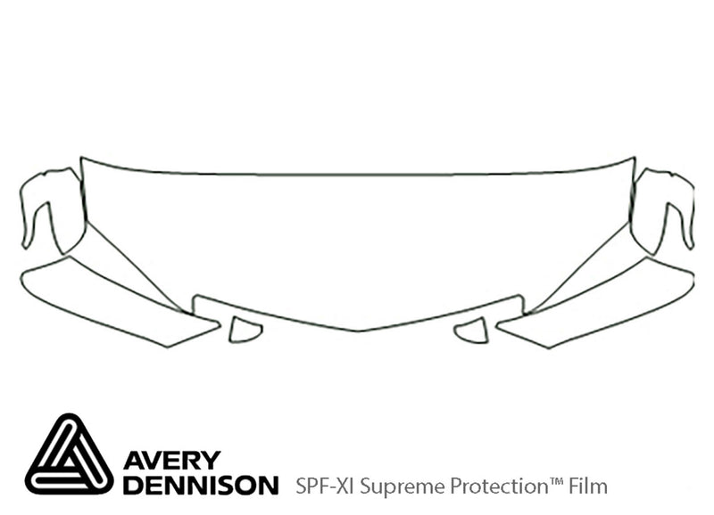 rdx Avery Dennison Clear Bra Hood Precut PPF Diagram