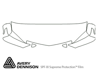 rdx Avery Dennison Clear Bra Hood Precut PPF Diagram