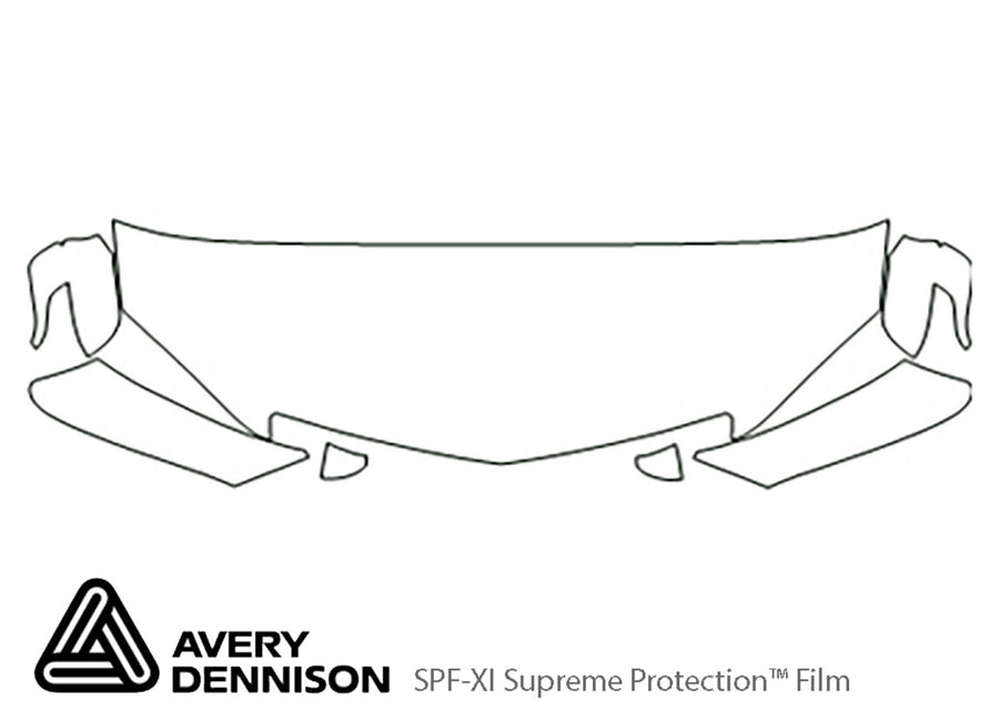 rdx Avery Dennison Clear Bra Hood Precut PPF Diagram