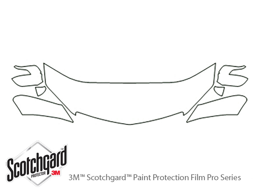 rdx 3M Clear Bra Hood Precut PPF Diagram